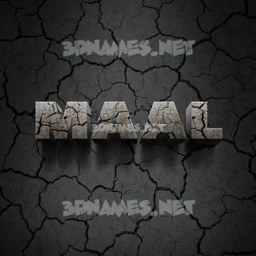 maal in Cracked Stone style - 3D name wallpaper maal in Cracked Stone style - 3D name wallpaper