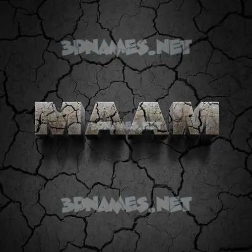 maam in Cracked Stone style - 3D name wallpaper maam in Cracked Stone style - 3D name wallpaper