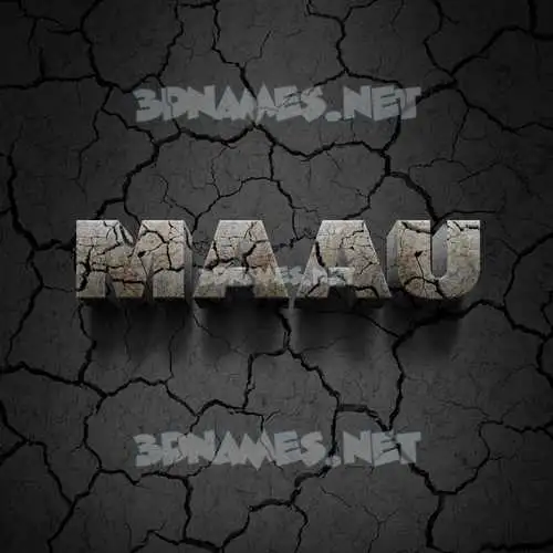 maau in Cracked Stone style - 3D name wallpaper maau in Cracked Stone style - 3D name wallpaper