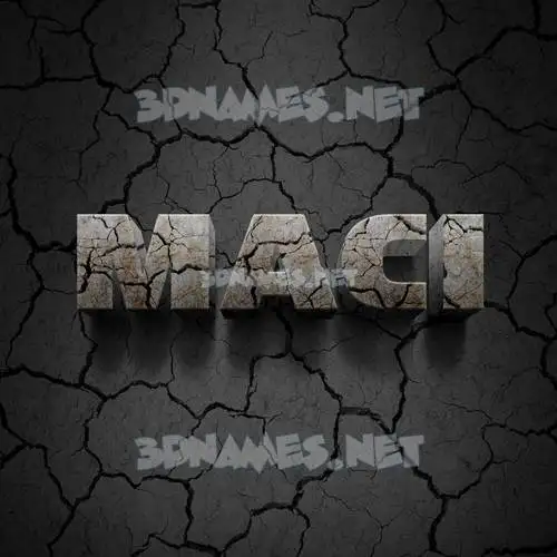 maci in Cracked Stone style - 3D name wallpaper maci in Cracked Stone style - 3D name wallpaper