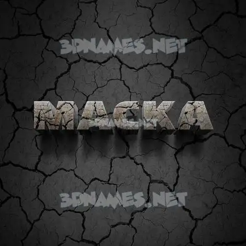 macka in Cracked Stone style - 3D name wallpaper macka in Cracked Stone style - 3D name wallpaper