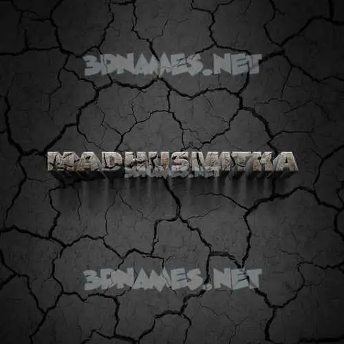 madhusmitha in Cracked Stone style - 3D name wallpaper