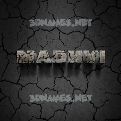 madhvi in Cracked Stone style - 3D name wallpaper