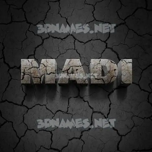 madi in Cracked Stone style - 3D name wallpaper madi in Cracked Stone style - 3D name wallpaper