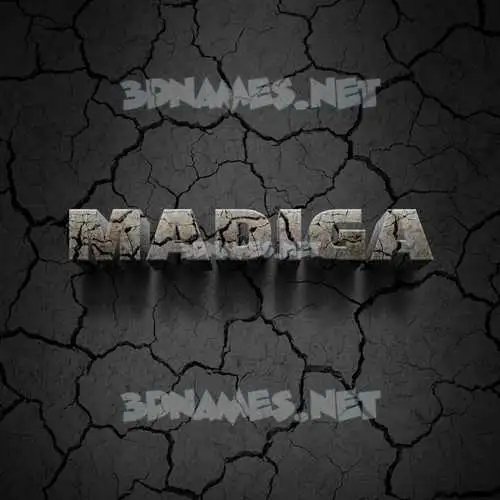madiga in Cracked Stone style - 3D name wallpaper madiga in Cracked Stone style - 3D name wallpaper