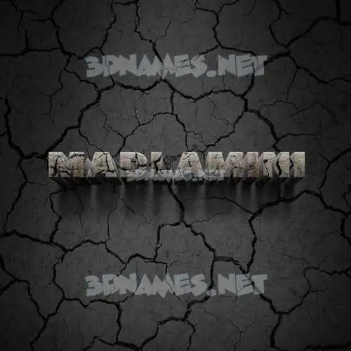 madlamini in Cracked Stone style - 3D name wallpaper madlamini in Cracked Stone style - 3D name wallpaper