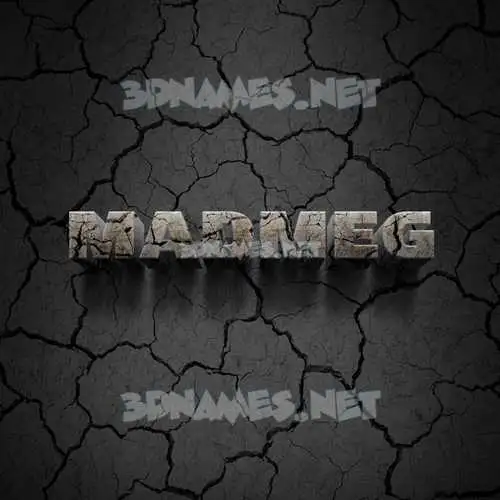 madmeg in Cracked Stone style - 3D name wallpaper madmeg in Cracked Stone style - 3D name wallpaper