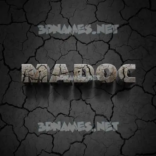 madoc in Cracked Stone style - 3D name wallpaper madoc in Cracked Stone style - 3D name wallpaper