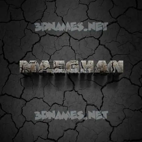 maeghan in Cracked Stone style - 3D name wallpaper