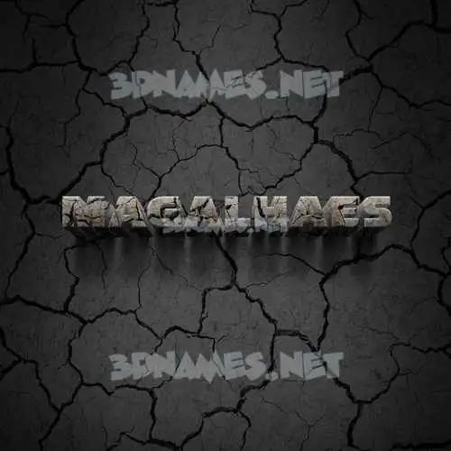magalhaes in Cracked Stone style - 3D name wallpaper magalhaes in Cracked Stone style - 3D name wallpaper