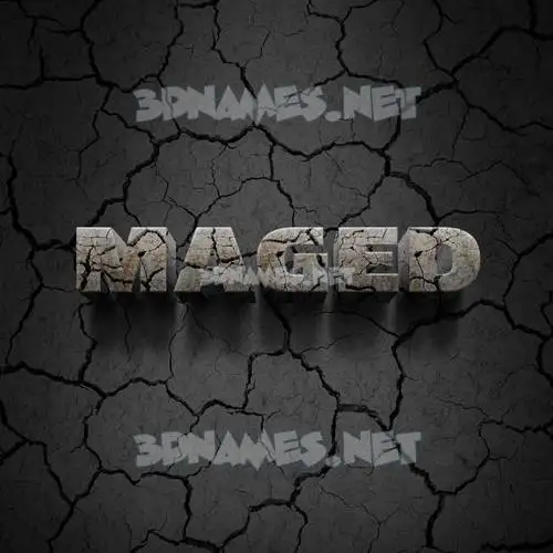 maged in Cracked Stone style - 3D name wallpaper maged in Cracked Stone style - 3D name wallpaper