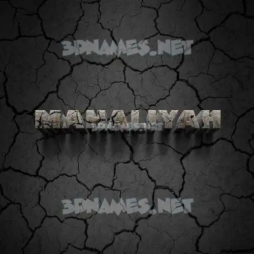 mahaliyah in Cracked Stone style - 3D name wallpaper mahaliyah in Cracked Stone style - 3D name wallpaper