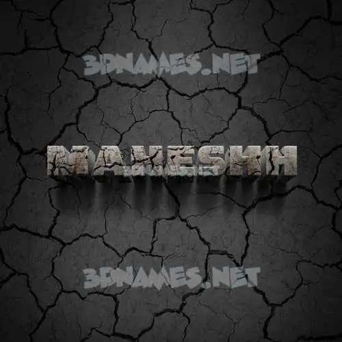 maheshh in Cracked Stone style - 3D name wallpaper