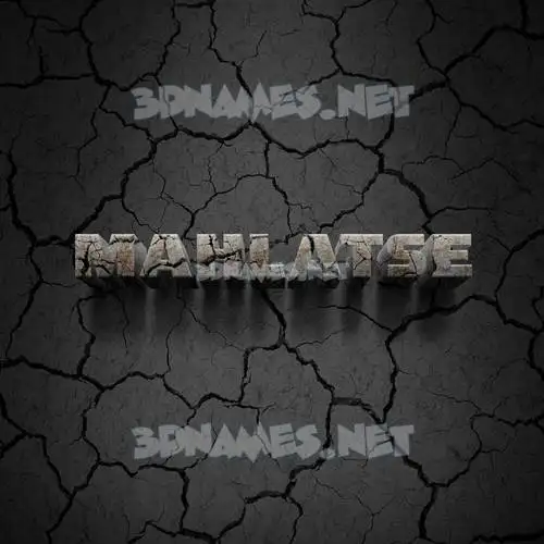 mahlatse in Cracked Stone style - 3D name wallpaper