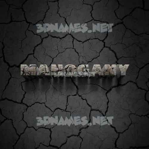 mahogany in Cracked Stone style - 3D name wallpaper mahogany in Cracked Stone style - 3D name wallpaper