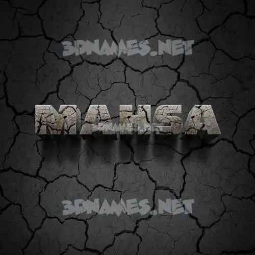 mahsa in Cracked Stone style - 3D name wallpaper