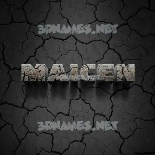 maicen in Cracked Stone style - 3D name wallpaper