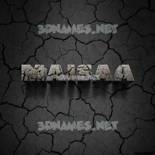 maisaa in Cracked Stone style - 3D name wallpaper maisaa in Cracked Stone style - 3D name wallpaper