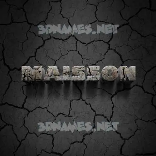 maisson in Cracked Stone style - 3D name wallpaper maisson in Cracked Stone style - 3D name wallpaper