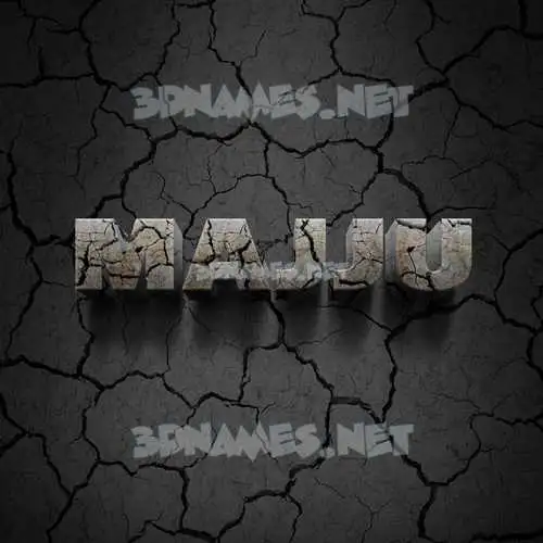 majju in Cracked Stone style - 3D name wallpaper majju in Cracked Stone style - 3D name wallpaper
