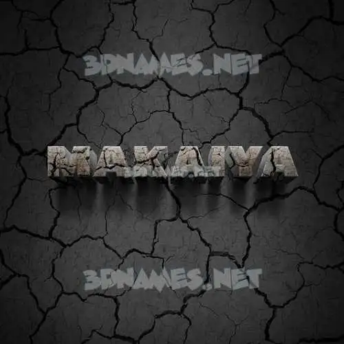 makaiya in Cracked Stone style - 3D name wallpaper makaiya in Cracked Stone style - 3D name wallpaper