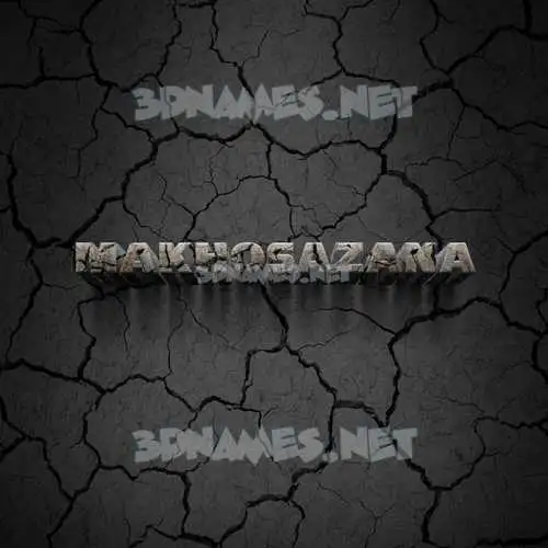 makhosazana in Cracked Stone style - 3D name wallpaper