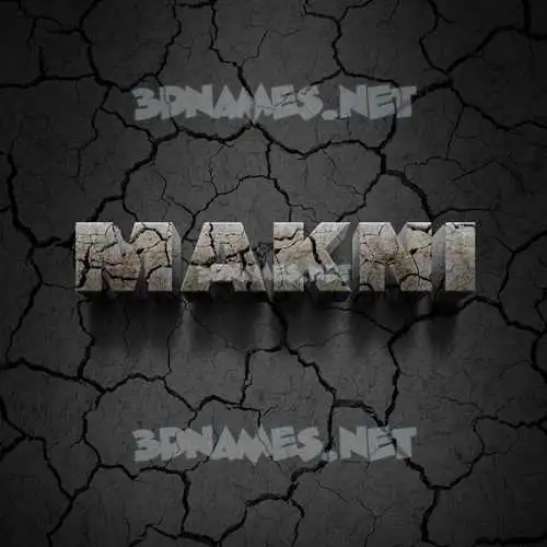 makni in Cracked Stone style - 3D name wallpaper makni in Cracked Stone style - 3D name wallpaper