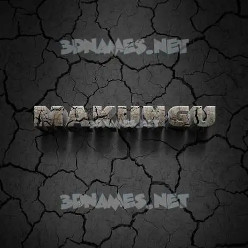 makungu in Cracked Stone style - 3D name wallpaper makungu in Cracked Stone style - 3D name wallpaper