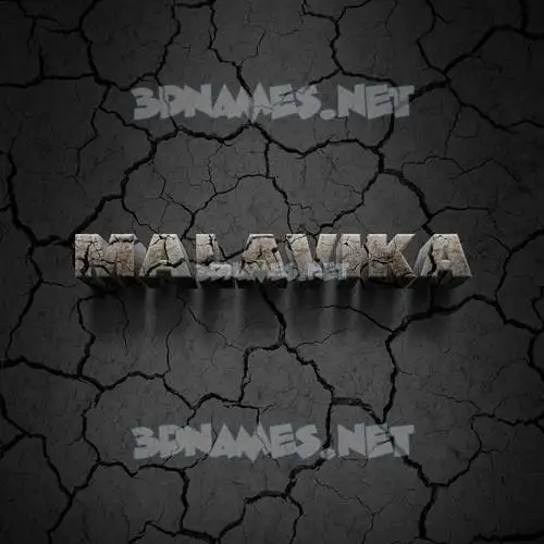 malavika in Cracked Stone style - 3D name wallpaper