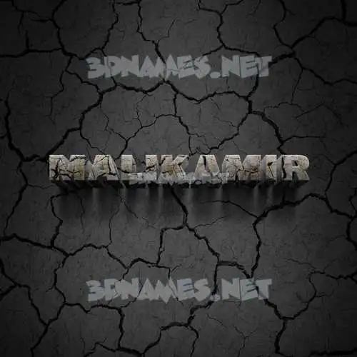 malikamir in Cracked Stone style - 3D name wallpaper malikamir in Cracked Stone style - 3D name wallpaper