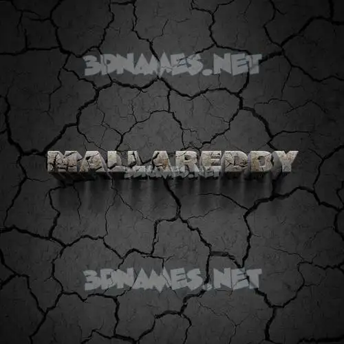 mallareddy in Cracked Stone style - 3D name wallpaper