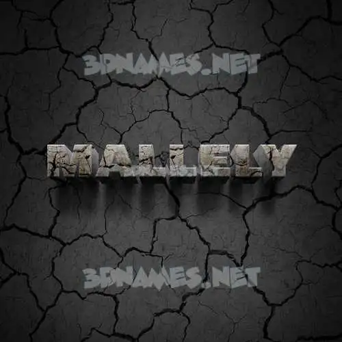 mallely in Cracked Stone style - 3D name wallpaper mallely in Cracked Stone style - 3D name wallpaper