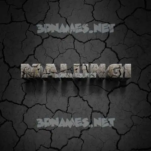 malungi in Cracked Stone style - 3D name wallpaper