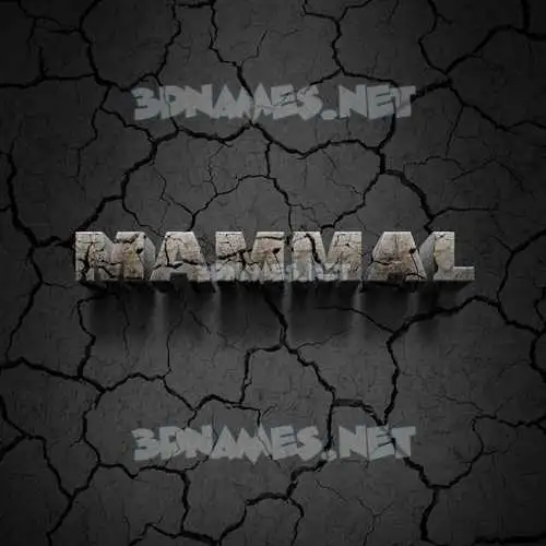 mammal in Cracked Stone style - 3D name wallpaper mammal in Cracked Stone style - 3D name wallpaper