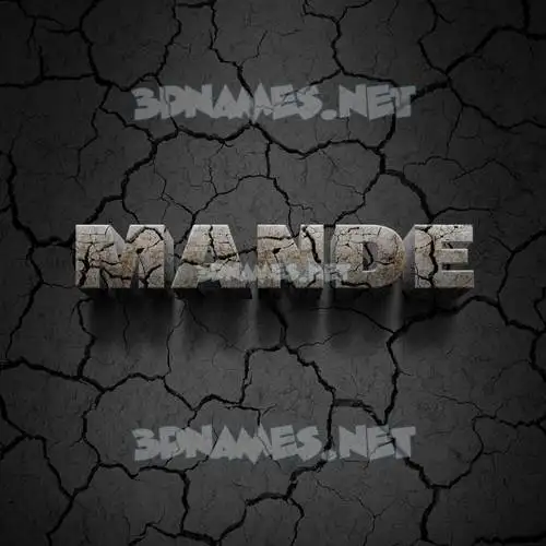 mande in Cracked Stone style - 3D name wallpaper mande in Cracked Stone style - 3D name wallpaper