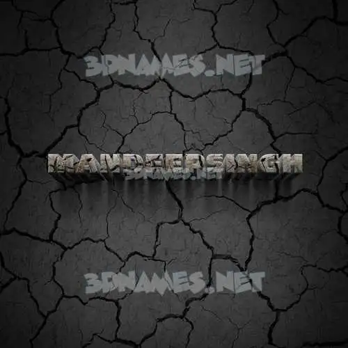 mandeepsingh in Cracked Stone style - 3D name wallpaper