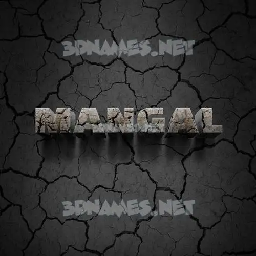 mangal in Cracked Stone style - 3D name wallpaper mangal in Cracked Stone style - 3D name wallpaper