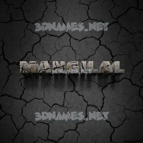 mangilal in Cracked Stone style - 3D name wallpaper