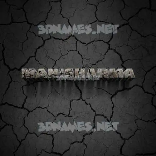 manisharma in Cracked Stone style - 3D name wallpaper