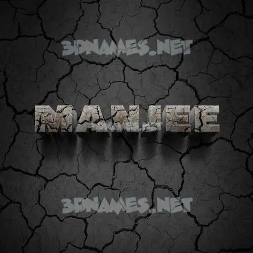 manjee in Cracked Stone style - 3D name wallpaper