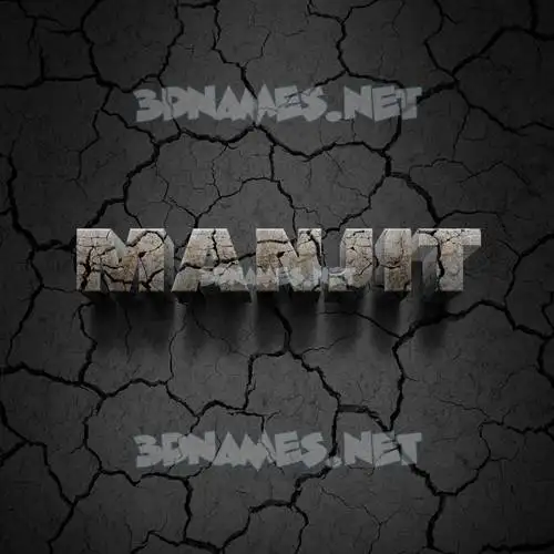 manjit in Cracked Stone style - 3D name wallpaper
