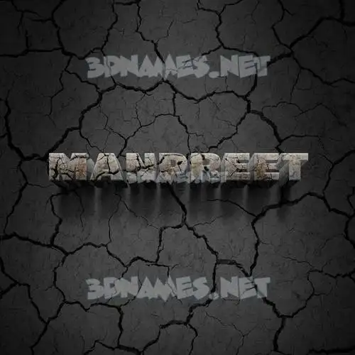 manpreet in Cracked Stone style - 3D name wallpaper