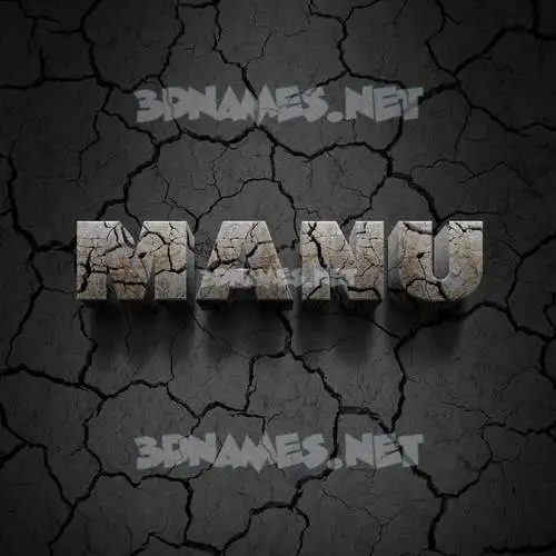 manu in Cracked Stone style - 3D name wallpaper manu in Cracked Stone style - 3D name wallpaper