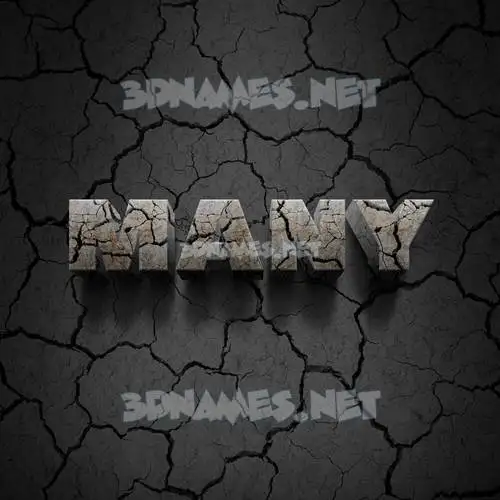 many in Cracked Stone style - 3D name wallpaper many in Cracked Stone style - 3D name wallpaper