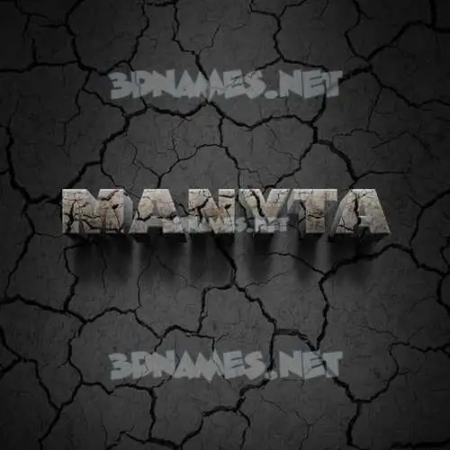 manyta in Cracked Stone style - 3D name wallpaper manyta in Cracked Stone style - 3D name wallpaper