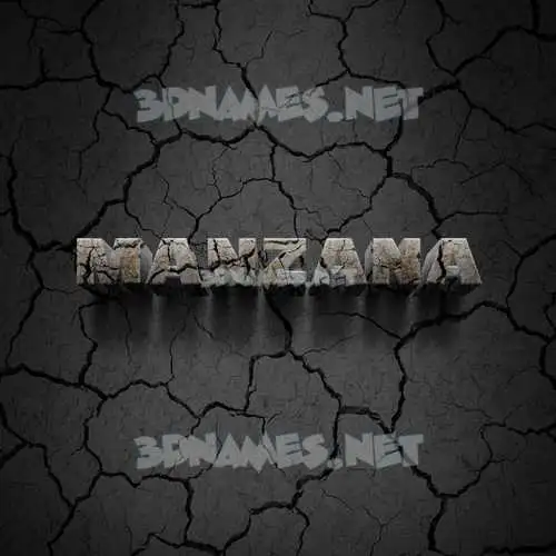manzana in Cracked Stone style - 3D name wallpaper