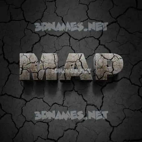 map in Cracked Stone style - 3D name wallpaper map in Cracked Stone style - 3D name wallpaper