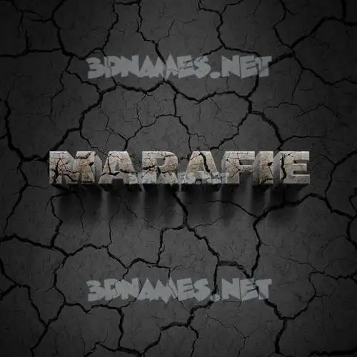 marafie in Cracked Stone style - 3D name wallpaper marafie in Cracked Stone style - 3D name wallpaper