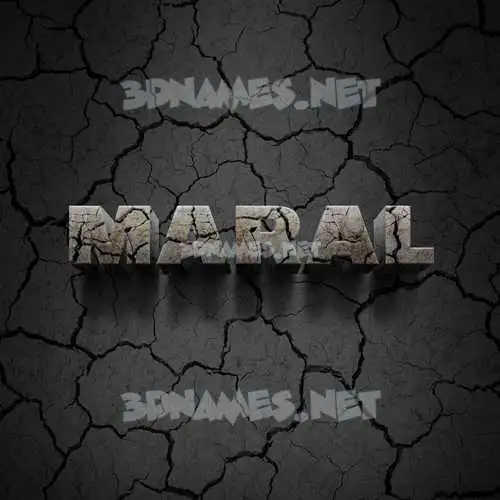 maral in Cracked Stone style - 3D name wallpaper maral in Cracked Stone style - 3D name wallpaper