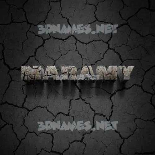maramy in Cracked Stone style - 3D name wallpaper maramy in Cracked Stone style - 3D name wallpaper